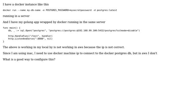 How to expose posgres in docker on aws to other apps? смотреть онлайн