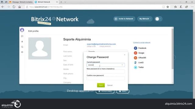 Bitrix24 - Cambio de contraseña смотреть онлайн