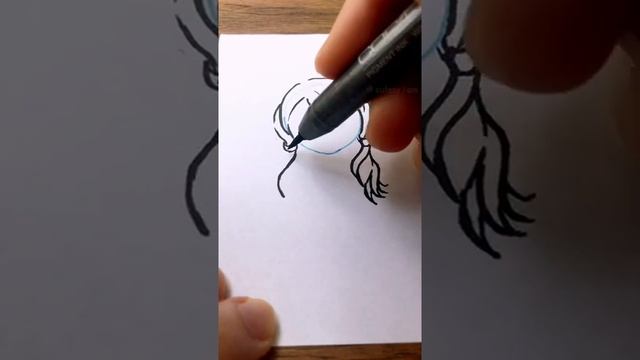 How to draw this hairstyle? Step by step, super easy! ⭐️DRAWING TUTORIAL #09⭐️ смотреть онлайн