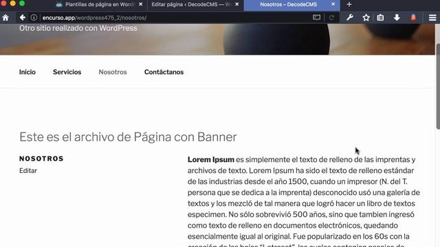 Crear Plantillas de Página en WordPress смотреть онлайн