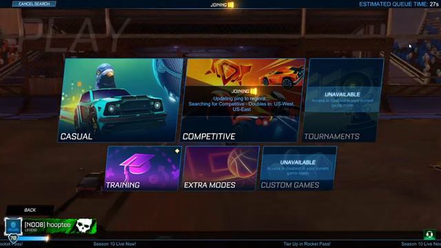 Competitive 2v2's in rocket league but I have 999 ping смотреть онлайн