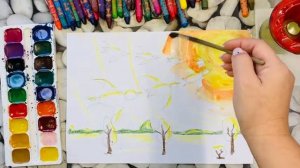 Рисование "Летят перелётные птицы"