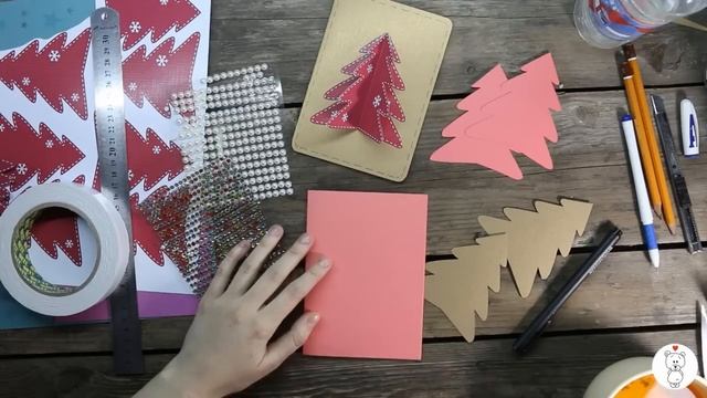 DIY #13 /Новогодние открытки / делаем 3 варианта открыток / смотреть онлайн