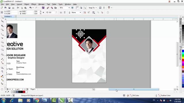 How To Design Professional Id Card|| смотреть онлайн
