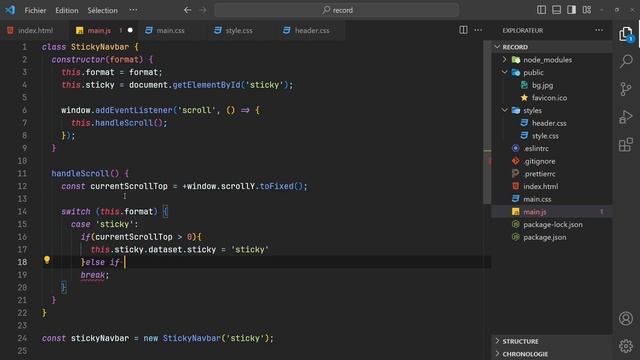 Sticky Navbar Using Javascript And CSS | Fixed Navbar On Scroll смотреть онлайн