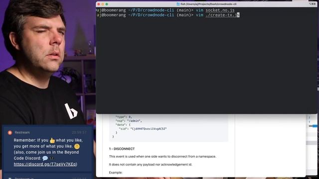 Live Code Hangout: WebSockets on CrowdNode #3a: Socket.io without Socket.io смотреть онлайн