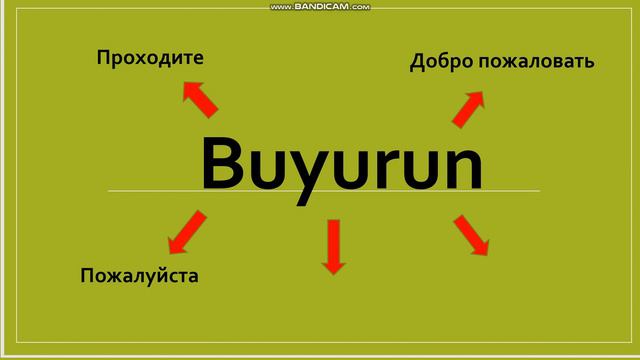 Это слово используется везде - Buyurun!!!! смотреть онлайн