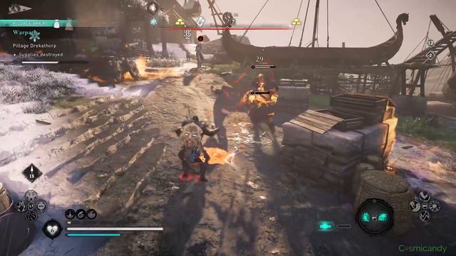 Warpath Quest (Sabotage Sinmara's war effort) : Dawn of Ragnarok | AC Valhalla смотреть онлайн