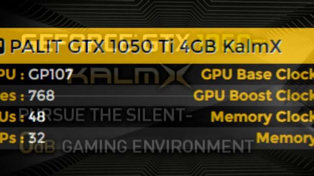 Palit GeForce GTX1050 Ti 4 GB KalmX releases with Silent 0dB series смотреть онлайн
