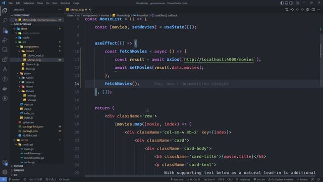 Web Dev With Golang React 17 Menampilkan Data Movie di React dari Golang смотреть онлайн