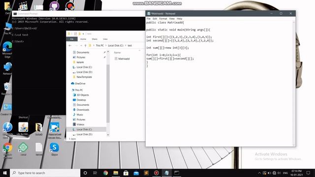 Live Java Programming on 3X3 Matrix Addition - PART 1 смотреть онлайн