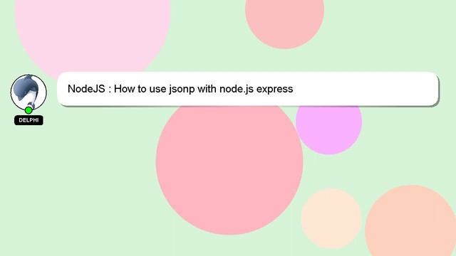 NodeJS : How to use jsonp with node.js express смотреть онлайн