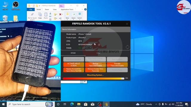 frpfile ramdisk passcode bypass/ FRPFILE RAMDISK Boot PWND Windows, icloud remove,without jailbreak смотреть онлайн