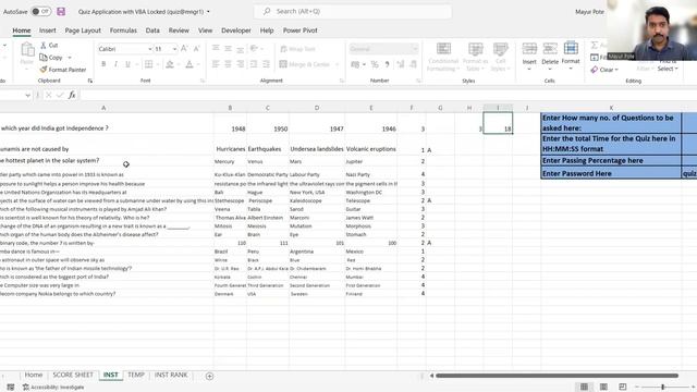 How to make a quiz application in Excel VBA смотреть онлайн