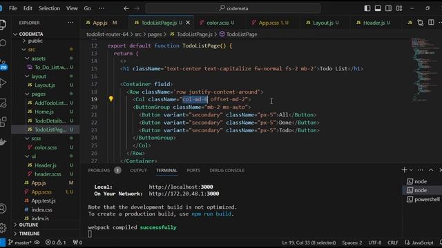 Todo List Design with Bootstrap & Sass | React Router v6.4 Tutorial in Hindi #react смотреть онлайн