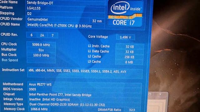 I7 2700k на 5.1 ГГц смотреть онлайн