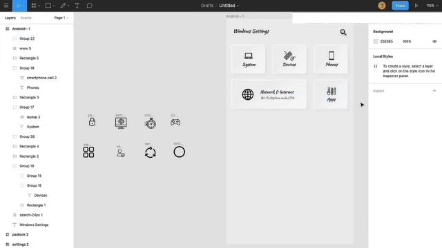 Skeuomorphism | Neumorphism | Minimalistic mobile design | Windows 10 Settings | Figma design смотреть онлайн