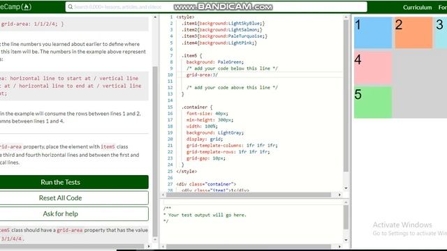 CSS Grid Use grid area Without Creating an Areas Template free code camp Dani смотреть онлайн