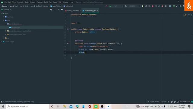 Spinner in android studio (2021) смотреть онлайн