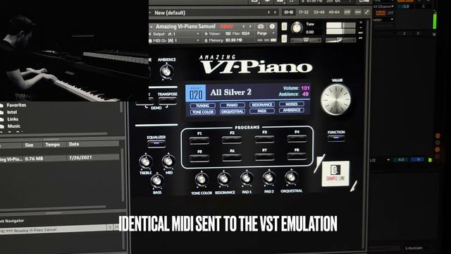 Roland Original V-Piano VS V-Piano VST Emulation by Sample Line смотреть онлайн