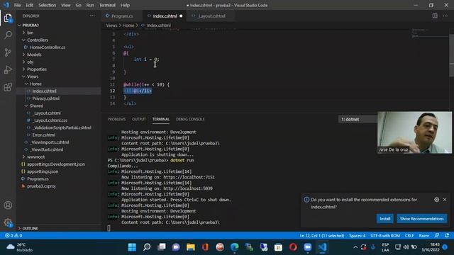 Tutorial de programación Web con Razor basado en la página w3schools con Visual Studio Code y VS202 смотреть онлайн
