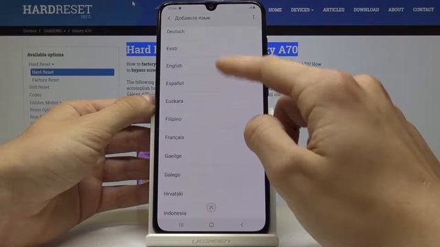 Как сменить язык на телефоне Samsung Galaxy A70 смотреть онлайн