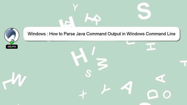 Windows : How to Parse Java Command Output in Windows Command Line смотреть онлайн
