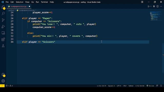 How to make a Rock Paper Scissor Game using Python | Python programming смотреть онлайн