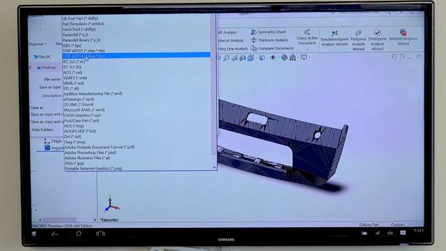 How to convert a STL file to a STEP file using SolidWorks. смотреть онлайн
