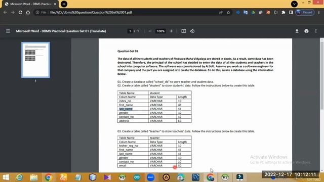Data Base Task 01 |Create a Database Using MySQL Workbench | 1st Year | Java Institute смотреть онлайн
