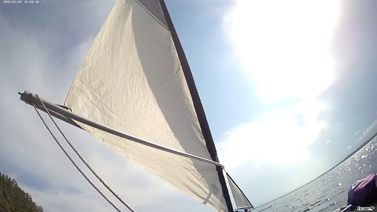 Байдарка Шуя под парусом. Ладога июль 2018 год. смотреть онлайн