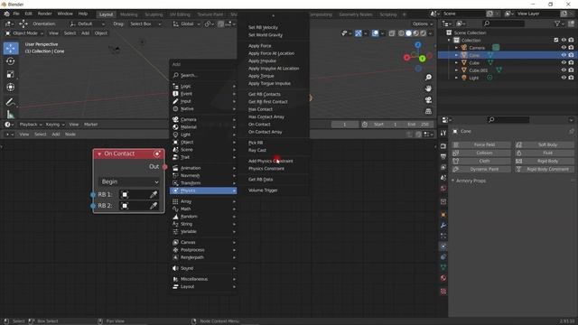 Physics And Collision Events EXPLAINED In Armory 3D #armory3d