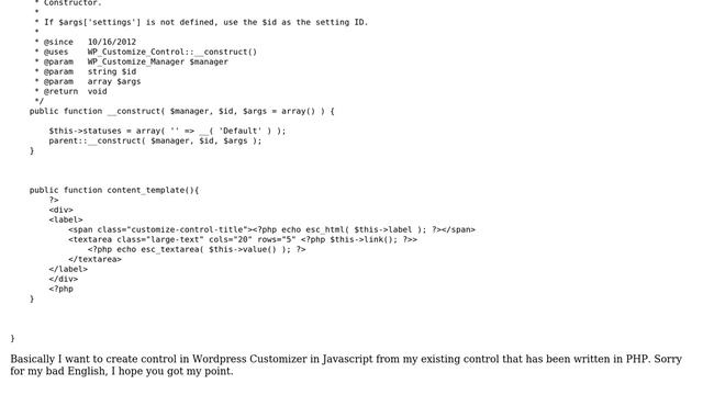 Wordpress: Create custom control for WordPress customizer using JavaScript смотреть онлайн