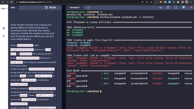 Creating Soft Links Using Ansible Kodekloud Task смотреть онлайн