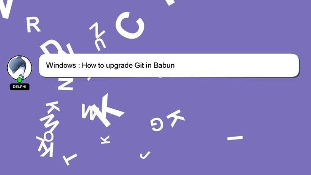 Windows : How to upgrade Git in Babun смотреть онлайн