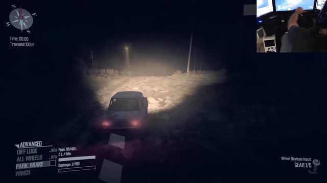Spintires: MUDRUNNER | G27 Wheel Gameplay With Wheel Cam | Grandmas Muddy Road