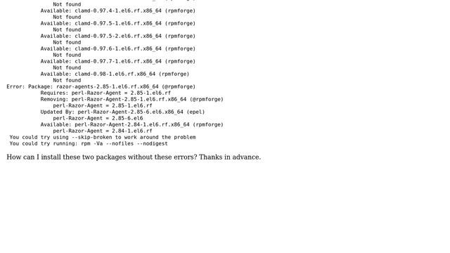 Centos: Clamd and Razor-agents dependency failure on yum update when EPEL is enabled смотреть онлайн