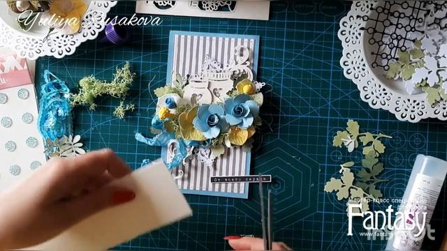 DIY Cardmaking Tutorial  Мастер-класс Яркая летняя открытка  Скрапбукинг