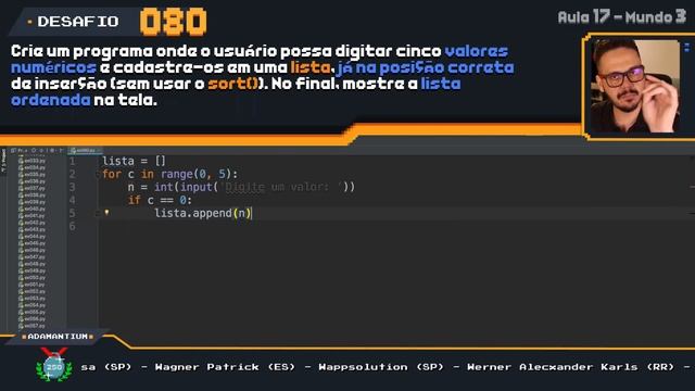Exercício Python #080 - Lista ordenada sem repetições смотреть онлайн