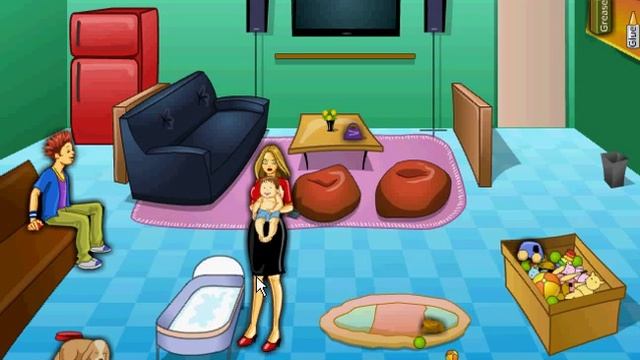 funny babysitter game walkthrough смотреть онлайн