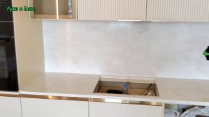 Монтаж столешницы из искусственного камня.