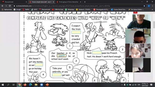 CLASE 8 DE JULIO INGLÉS 6-1 PRACTICE: WILL AND GOING TO смотреть онлайн