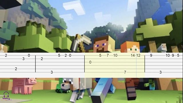 Minecraft C418 - Sweden [Easy Guitar Tabs Tutorial] смотреть онлайн