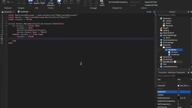 How to make a Run Button | Roblox Studio смотреть онлайн