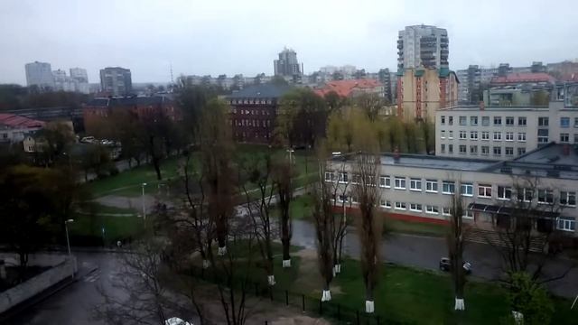 Калининград. Пионерская 11 - панорамный вид на город с 9 этажа смотреть онлайн