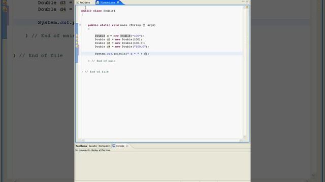 Java tutorial in Eclipse (wrapper class Double) смотреть онлайн