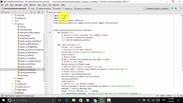 Lesson 15 Python Webdriver jQuery UI Tooltip смотреть онлайн