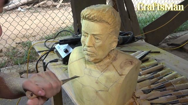 I love you 3000 - Деревянные поделки - скульптура Iron Man Robert Downey смотреть онлайн