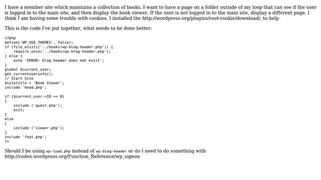 Wordpress: logged_in user outside of wordpress loop смотреть онлайн