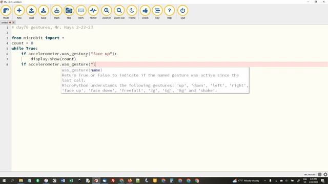 day70 microbit gestures worked out 2-23-23 смотреть онлайн